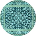 thumbnail image 1 of Ahgly Company Indoor Round Persian Light Blue Traditional Area Rugs, 8' Round, 1 of 4