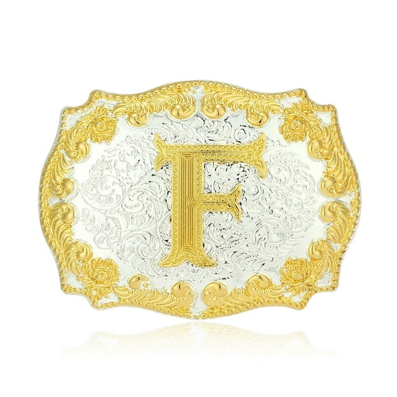 Belt Buckle Western Cowboy Initial Letter A - Z Rodeo Belt Buckle For Unisex USA