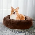 thumbnail image 3 of PETMAKER Dog Bed - Donut Dog Bed and Cat Bed for Medium Pets (Brown), 3 of 11