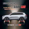 thumbnail image 2 of TENGDA Red 5500 lbs Tire Wheel Dolly Set of 4 Heavy Duty Steel Car Mover with 360 °   Swivel Wheels, 2 of 10