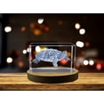 thumbnail image 1 of Pond Slider Turtle Engraved Crystal Paperweight - Common Yet Captivating Freshwater Species Replica, 1 of 4