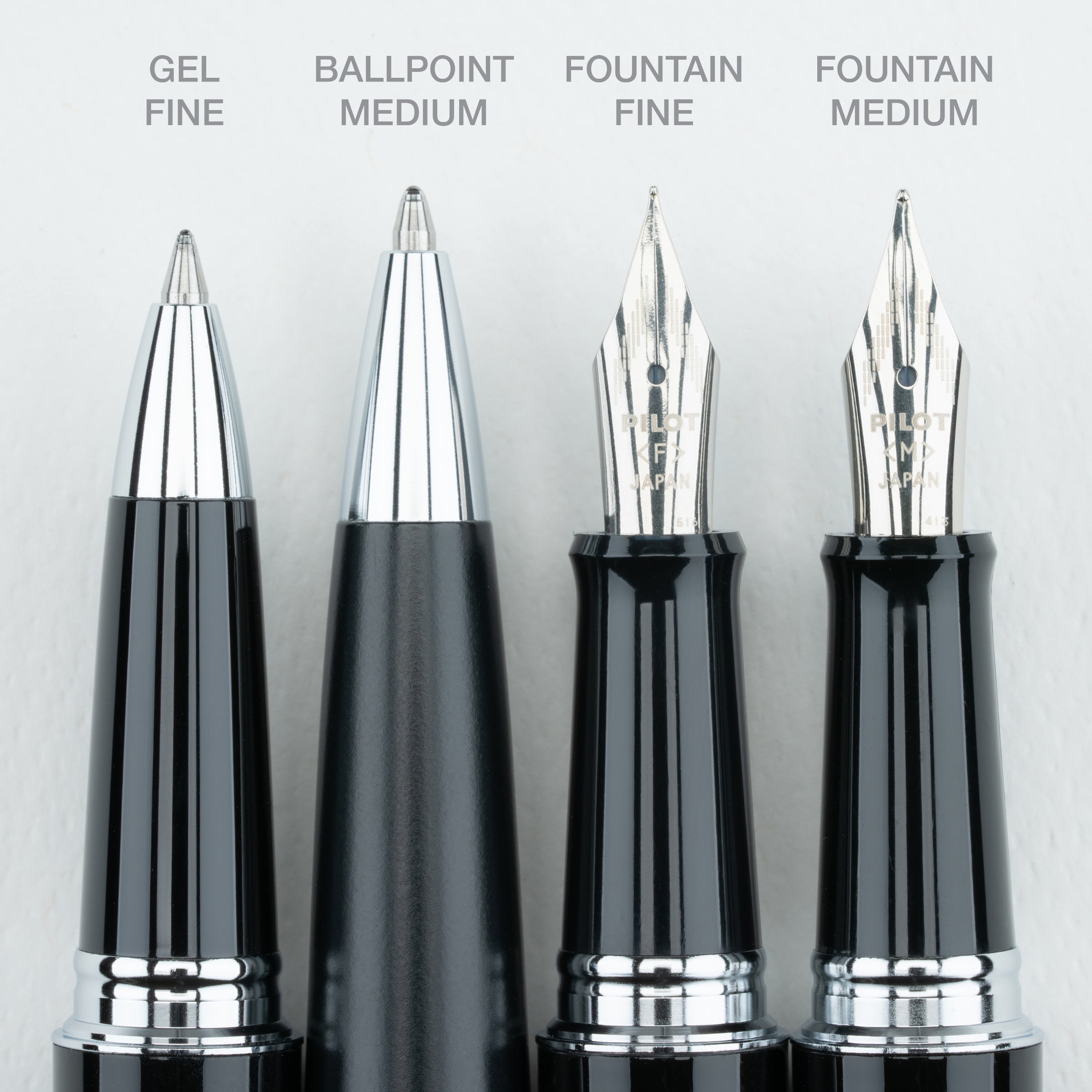 Pilot Metropolitan Gel Pen, Gold Zig Zag Barrel, Fine Point, Black Ink