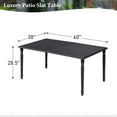 thumbnail image 6 of SUMMIT LIVING 7-Piece Outdoor Patio Textilene Dining Set with 2 Swivel Chairs, 4 Fixed Chairs & Rectangular Table with Umbrella Hole, Patio Set for 6 People, 6 of 17
