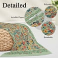 thumbnail image 3 of Boho Green Flowers Body Pillow Covers 20"x60", Spring Abstract Watercolor Floral Leaf Soft Brushed Microfiber Breathable Throw Pillow Covers, Decorative Pillowcase with Zipper for Couch Sofa Bedroom, 3 of 9