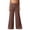 Brown, variant on Womens Draped Low Waist Wide Leg Yoga Pants 2 in 1 Skort Style with Adjustable Kangaroo Pocket Long Lounge Pants