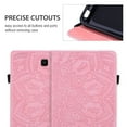 thumbnail image 6 of Case for Samsung Galaxy Tab A 8.0 2018 Model SM-T387, Slim Embossed Flower Premium Faux Leather Folio Stand Protective Cover with Card Holders, 6 of 6
