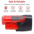 thumbnail image 4 of Batería de repuesto Waitley 12 V 3.0 Ah para Milwaukee Tools, 4 of 7