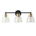 thumbnail image 4 of Classic 3-Light Vanity Light Fixture, 23.4 inches Wall Mounted Lighting with Clear Glass Shade for Powder Room, Bedroom, Dining Room, 4 of 8