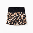 thumbnail image 2 of PatPat Family Matching Leopard Panel Cut Out Waist One-Shoulder One Piece Swimsuit or Swim Trunks Shorts, 2 of 7