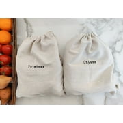 Linen "Potatoes" and "Onions" Sack Bags - Keep Em' Dark & Keep Em' Breathing - 15"x12" Artisan Linen Bags - Sustainable! Farmhouse to Modern