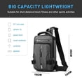 thumbnail image 2 of Bolso de hombro de los hombres de la mochila de Crossbody, bolso ligero de la honda de la mochila que camina la mochila de la bicicleta que viaja, 2 of 5