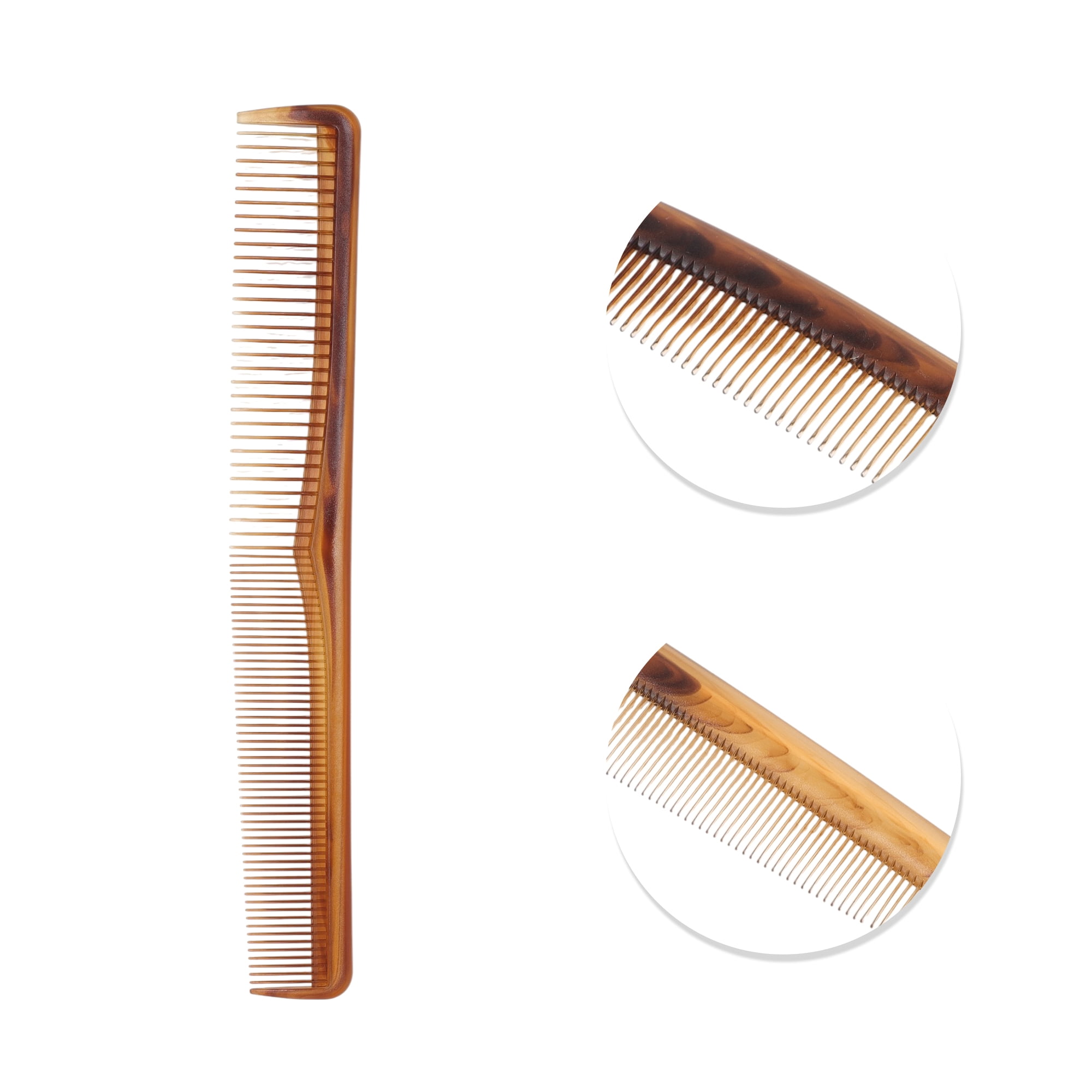 Unique Bargains 1 Piece Lightweight Two-Color Flat Comb in Amber Color for All Hair Types