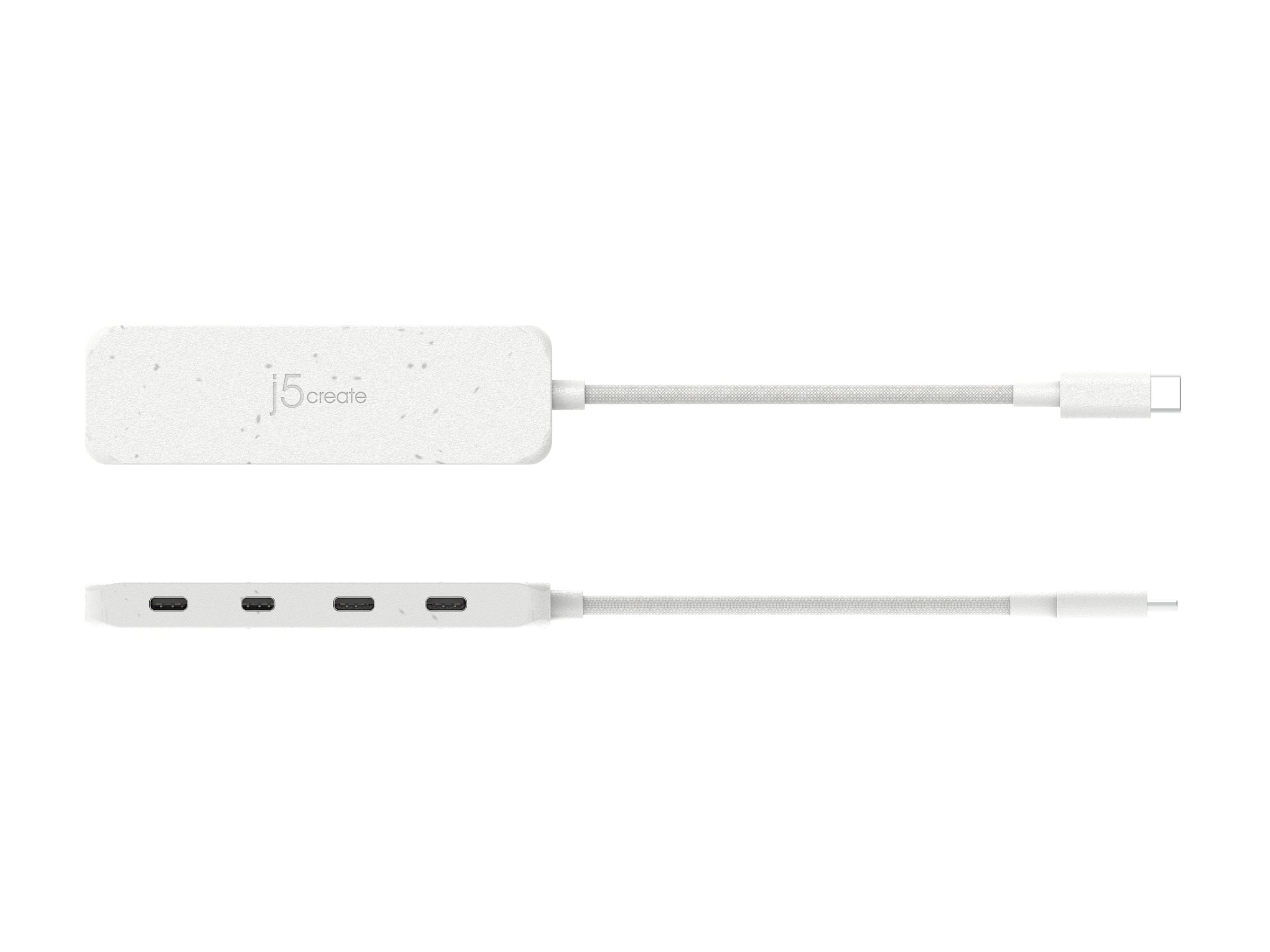 j5create Eco-Friendly 4-Port USB Type-C Hub Pure White (JCH345EW)