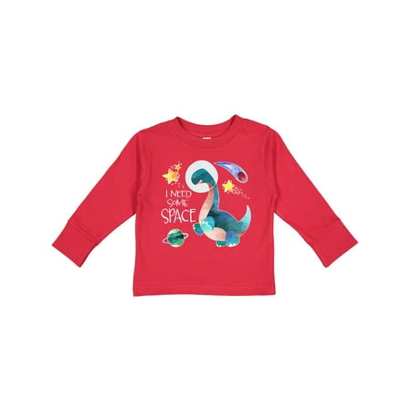 

Inktastic I Need Some Space Dinosaur Astronaut with Stars and Planet Gift Toddler Boy or Toddler Girl Long Sleeve T-Shirt