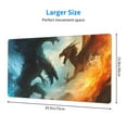 thumbnail image 2 of Salouo Red And Blue Flame Wave Dragon Print Large Mouse Pad,Extended Mat Desk Pad, 3mm Thick Mice Pad Desk Mat Big Desk Pad for Work, Game, Office, Home -16 x 29.5in, 2 of 8