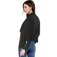 thumbnail image 4 of INSPIRE CHIC Veste en Faux Suède pour Femme à Manches Longues, devant Drapé, Vestes de Moto, 4 of 6