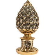 Table Decor Gold Egg Sculpture Figure Arabic 99 Names of Allah ESMA Asma al Husna (Gold, 7.5in)