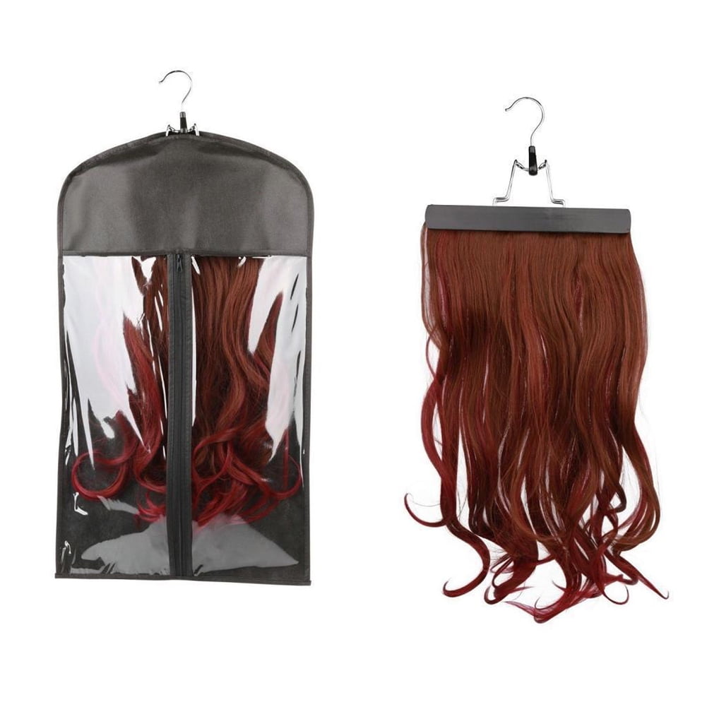 Details about   Simple Durable PVC Hair Wig Hanging Zip Dust Cover Reusable Clothes Storage Bag 