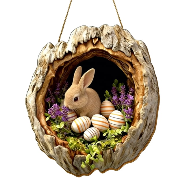 Colgante de Pascua para coche | Bonita decoración navideña de acrílico para parabrisas, espejo o salpicadero
