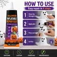 thumbnail image 6 of olkpmnmk Vinyl Repair Kit, Air Mattress Patch Kit, 30g Halloween Inflatable Repair Glue, Quick Dry Sealant for Vinyl, Nylon & Plastic Inflatable Decorations, Fix Leaks, Hole and Tear for Inflatables, 6 of 9