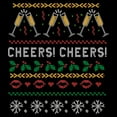 thumbnail image 2 of Women's CHIN UP Ugly Christmas Cheers  Graphic Tee Black Large, 2 of 4