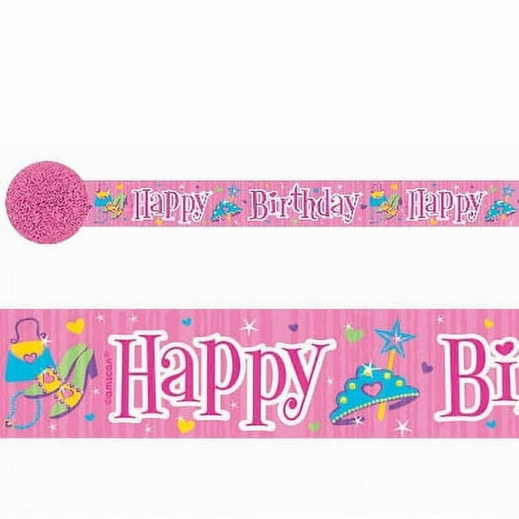 Various Princess Crepe Paper Streamer, 30ft