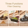 thumbnail image 4 of pdqouc Retractable Handle Sink Drain Shelf Fit for All Kitchen Sink Multifunctional Corner Riangular Sink Filter Swan Drain Rack for Kitchen Bathroom, 4 of 4