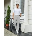 thumbnail image 5 of COOFANDY Mens Lightweight Knit Sweatpants Loose Fit Open Bottom Trousers Yoga Pants with Pockets, 5 of 6