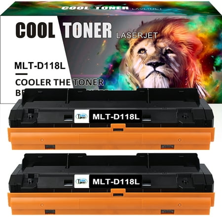 Cool Toner Compatible Toner for Samsung MLTD118L MLT-D118L Xpress M3015DW M3065FW Printers (Black, 2 Pack)