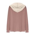 thumbnail image 5 of Godom Women's Hoodie Oversized Waffle Knit Tops Casual Shirts Long Sleeve V Neck Solid Color Casual Tunic Sweatshirt, 5 of 6