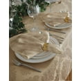 thumbnail image 3 of Newbridge Gold Beige Damask Barcelona Scroll 60 x 120 inch Rectangle Fabric Holiday Dining Tablecloth, 3 of 4