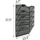 thumbnail image 2 of Archivador de pared de malla con 5 bolsillos, carpeta de archivos colgante para oficina, revistero, clasificador de correo, etiqueta con nombre incluida, negro, 2 of 5