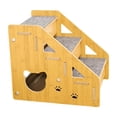 thumbnail image 1 of predolo Foldable Dog Stair Sturdy Pet Steps Ladder Anti-skid MDF for Small Dogs Ramp for 3 Tier, 1 of 8