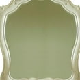 thumbnail image 3 of Transitional Arch Shape Wooden Frame Mirror with Carved Details, White- Saltoro Sherpi, 3 of 5