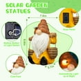 thumbnail image 3 of IFHFBI Solar Garden Gnome Statues Outdoor Decorations Midget Carrying Water Gnomes Statue with with LED Lights, Resin Garden Decor for Patio, Balcony, Yard, Lawn Ornament C9, 3 of 3