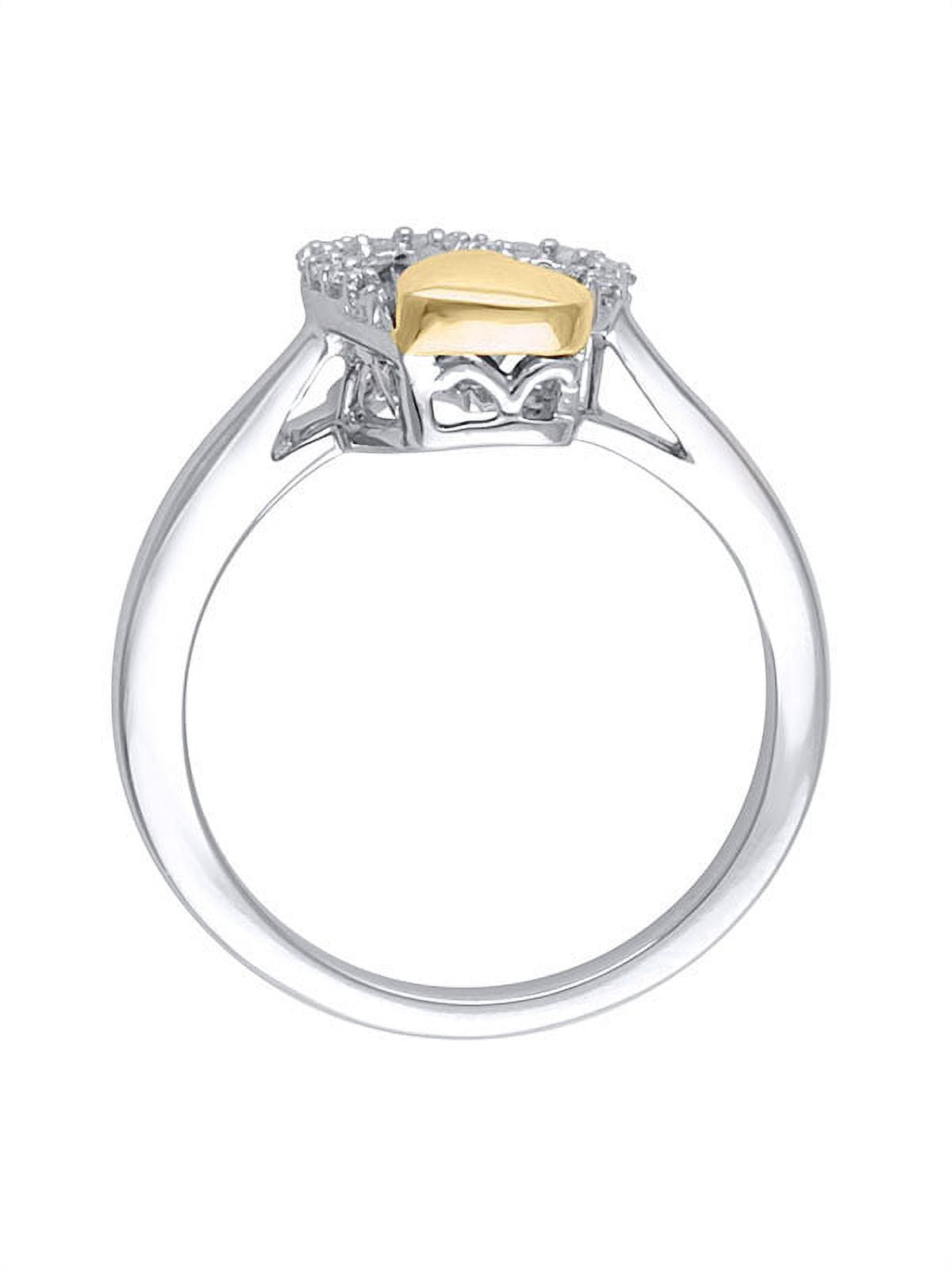 Diamond Accent Sterling Silver Double Heart Promise Ring
