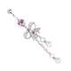 thumbnail image 5 of 1 Unid Bowknot Chain Cuelgan Cristal Barbell, 5 of 7