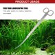 thumbnail image 4 of Compañero de jardinería acuática, kit de herramientas para acuarios y pinzas, acero inoxidable pulido quirúrgico para mantenimiento de peceras y horticultura (incluye bolsa de almacenamiento), 4 of 5