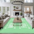 thumbnail image 4 of Laundry Washable Area Rug 6x9 Wash Dry Fold Repeat Arrows Love Heart Green Low-Profile Large Area Rugs with Non Slip Backing Indoor Floor Carpet for Entrance Living Room Bedroom Home Office, 4 of 9