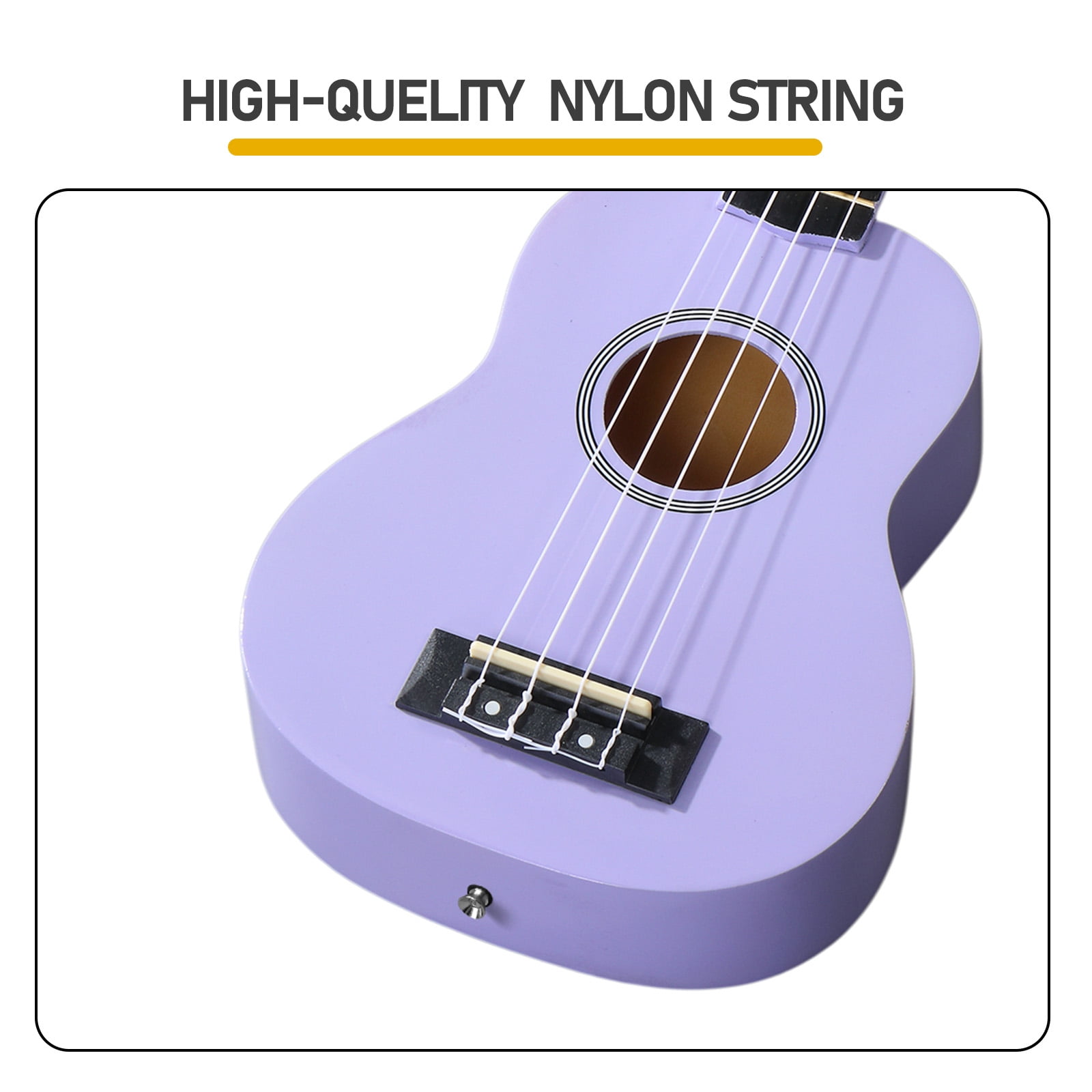 21 Inch Ukulele Beginner Kit with Bag Capo Strap Picks Tuner