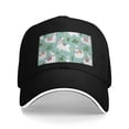thumbnail image 3 of Baseball Cap, Cactus Cartoon Alpaca Golf Hat, Black Adjustable Baseball Hats for Women Men Outdoor Travel Daily Wear, 3 of 8