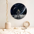 thumbnail image 5 of Wukai Astronaut Standing In The Moon Print Decorative Plate for Display,Bone China Decorative Plate, Ceramic Dinner Plate with Stand, Vertical Ceramic Plate-7in, 5 of 6