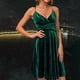 thumbnail image 2 of Moda mujer Casual sólido Sexy cuello en V sin mangas fruncido vestido largo Fridja  hjkh5816, 2 of 8