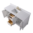 thumbnail image 2 of Vanity Art 60" Bathroom Vanity with Sink and Engineered Marble Top, Freestanding Storage Cabinet with 2 Drawers, 2 Shelves and 1 Flip Down Tray, 2 of 6
