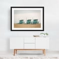 thumbnail image 2 of Lifeguard Stands in Venice, Los Angeles 05 - Los Angeles California Photography Beach Coast Minimalist Beach House Seaside Pastel Ocean Black Framed Wall Art Print 12 x 18 inches, 2 of 4