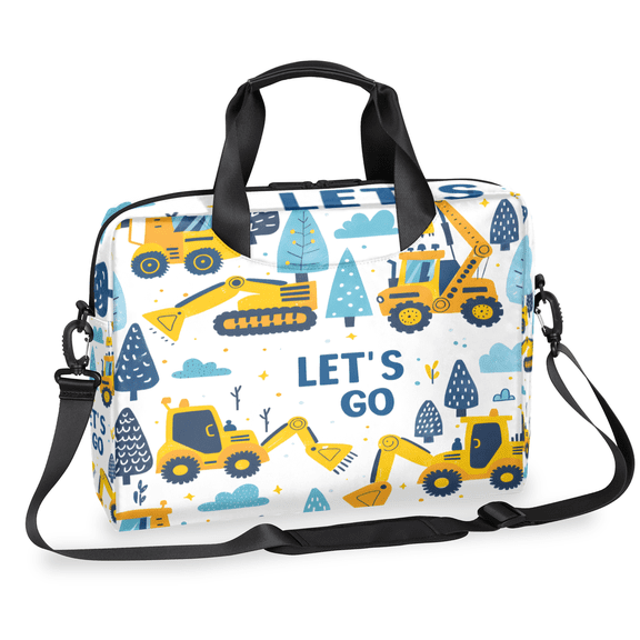 Herdesigns Construction Laptop Bag for Women Men, Computer Case Briefcase Messenger Bags, 15-15.6 inch Laptop Sleeve Shoulder Bag
