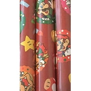 Gift Wrap - Mario Brothers Red Themed Gift Wrapping Paper - 1 Roll - 20 sq feet