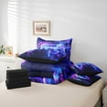 thumbnail image 6 of jejeloiu Game Console Twin Bedding Sets 7-Piece,Gamer Gaming Bedding Comforter Set,Purple Splatter Ink Sheet Sets For Boys Girls,Breathable Bedroom Decorative Reversible, 6 of 8