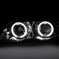 thumbnail image 4 of Spec-D Tuning Dual Halo Projector Headlights Chrome for 1999-2001 BMW E46 4Dr 323I 328I 330I Head Light Assembly Left + Right Pair, 4 of 7