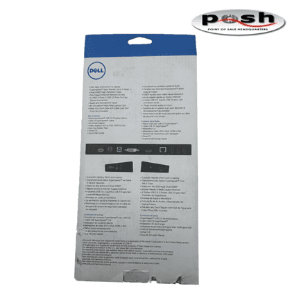 Dell D3000 SuperSpeed Docking Station - USB 3.0, HDMI, DVI, DisplayPort (MN: YWDN0)